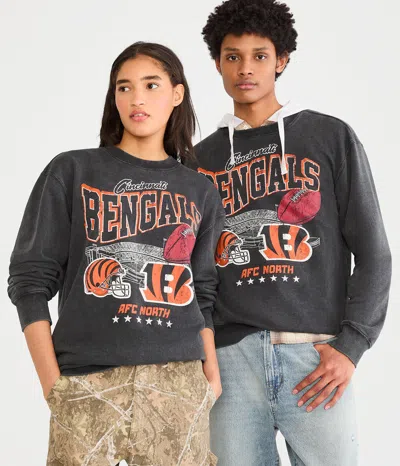 Aéropostale Cincinnati Bengals Stadium Crew Sweatshirt In Black