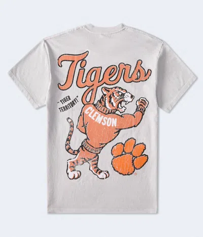Aéropostale Clemson Tigers Relaxed Graphic Tee In Grey