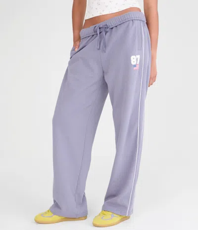 Aéropostale Cloud Soft 87 Destination Straight Leg Sweatpants In Blue