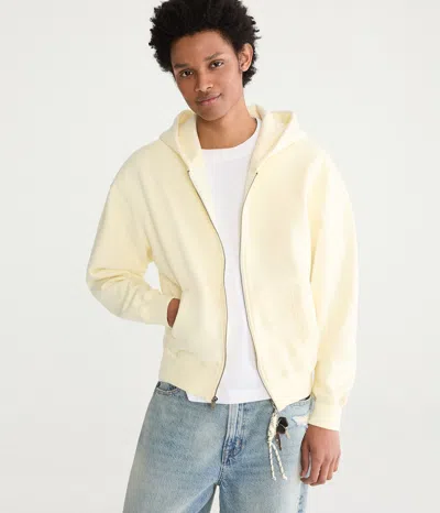 Aéropostale Cloud Soft Boxy Full-zip Hoodie In White