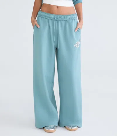 Aéropostale Cloud Soft Butterfly Barbed Wire High-rise Wide Leg Sweatpants In Multi