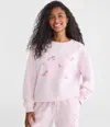 Aéropostale Cloud Soft Floral 96 Oversized Crew Sweatshirt In Multi