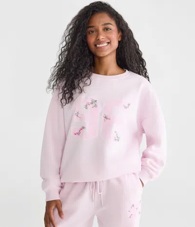 Aéropostale Cloud Soft Floral 96 Oversized Crew Sweatshirt In Multi