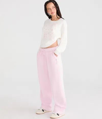 Aéropostale Cloud Soft Floral High-rise Straight Leg Sweatpants In Multi