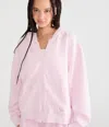 Aéropostale Cloud Soft Floral Oversized Full-zip Hoodie In Pink