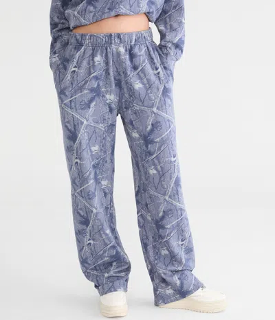 Aéropostale Cloud Soft Forest Camo High-rise Straight Leg Sweatpants In Gray