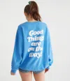 Aéropostale Cloud Soft Good Things Crew Sweatshirt In Blue