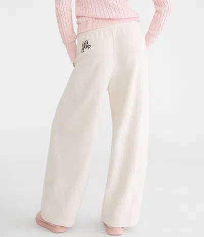 Aéropostale Cloud Soft Hearts Barrel Leg Sweatpants In Neutral