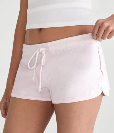 Aéropostale Cloud Soft Hibiscus Low-rise Fleece Dolphin Shorts In Pink