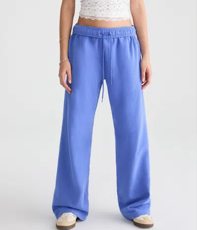 Aéropostale Cloud Soft Mid-rise Straight Leg Sweatpants In Blue