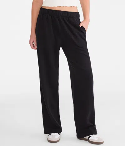 Aéropostale Cloud Soft Mid-rise Straight Leg Sweatpants In Black