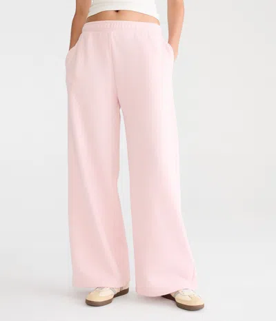 Aéropostale Cloud Soft Mid-rise Wide Leg Sweatpants In Pink