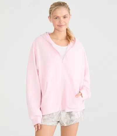 Aéropostale Cloud Soft Oversized Full-zip Hoodie In Pink