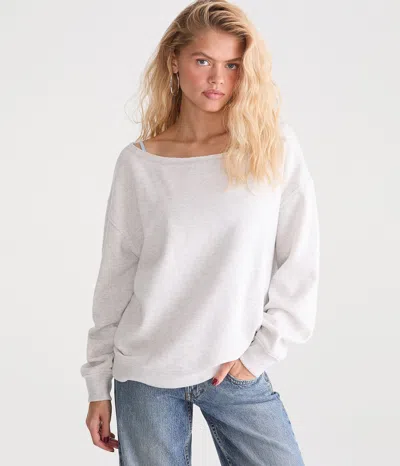 Aéropostale Cloud Soft Oversized Off-the-shoulder Sweatshirt In Multi