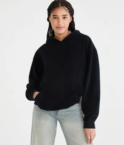 Aéropostale Cloud Soft Oversized Pullover Hoodie In Black
