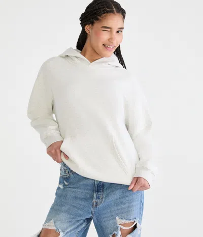 Aéropostale Cloud Soft Oversized Pullover Hoodie In White