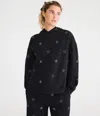 Aéropostale Cloud Soft Rhinestone Stars Pullover Hoodie In Black