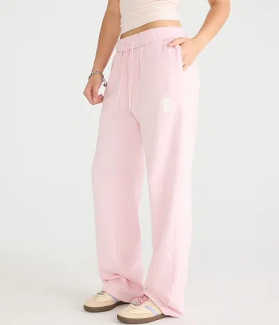 Aéropostale Cloud Soft Star Bear High-rise Straight Leg Sweatpants In Pink
