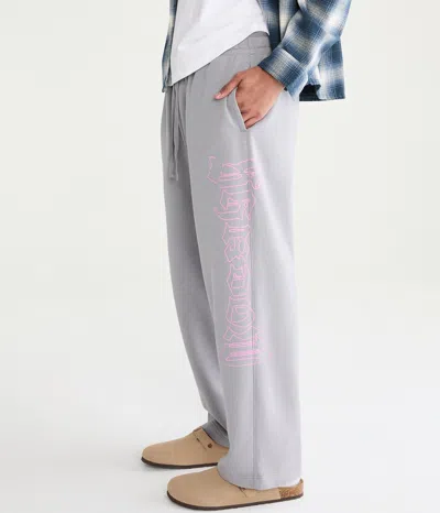 Aéropostale Cloud Soft Tattoo Baggy Sweatpants In Gray