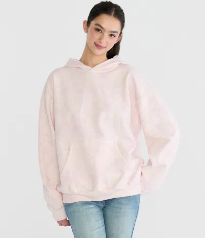 Aéropostale Cloud Soft Tropical Floral Oversized Pullover Hoodie In Pink