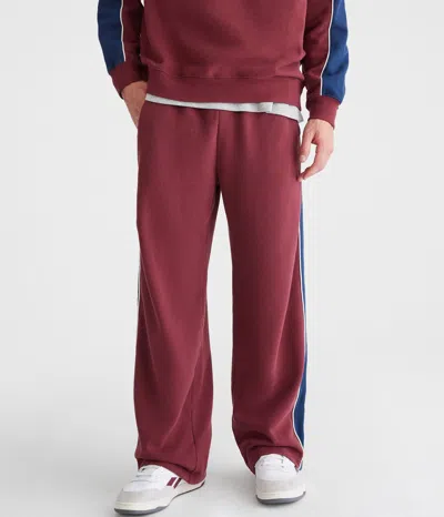 Aéropostale Colorblocked Stripe Straight Leg Sweatpants In Burgundy