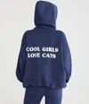 Aéropostale Cool Girls Love Cats Cloud Soft Bubble Hoodie In Blue