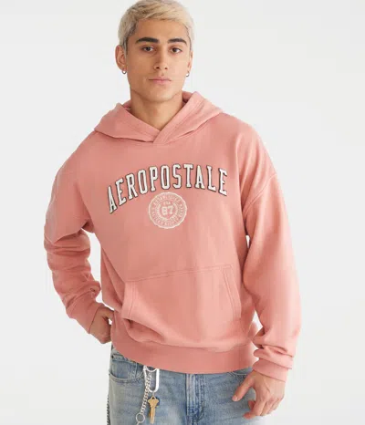 Aéropostale Crest Logo Pullover Hoodie In Pink
