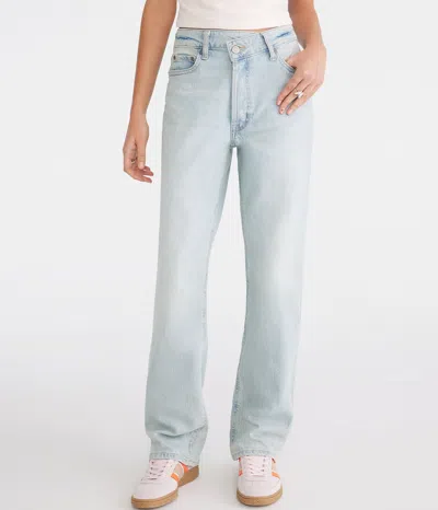 Aéropostale Curvy High-rise Baggy Jean In Blue