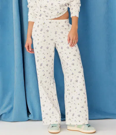 Aéropostale Demetra For Floral Wide Leg Sweatpants In Multi