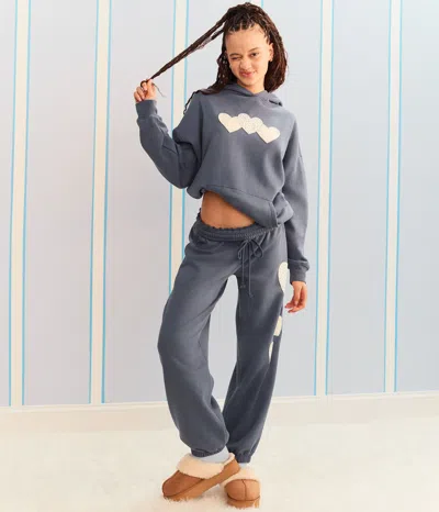 Aéropostale Demetra For Heart Patch Sweatpants In Blue