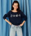 Aéropostale Demetra For Seashells Slash-neck Sweater In Blue