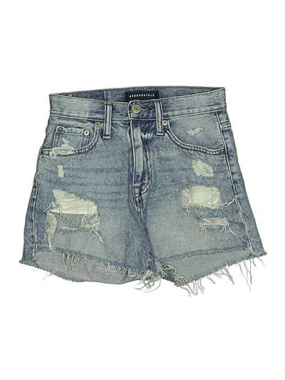 Pre-owned Aéropostale Denim Shorts In Blue