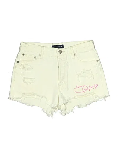 Pre-owned Aéropostale Denim Shorts In Ivory