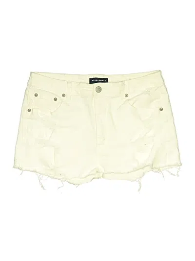 Pre-owned Aéropostale Denim Shorts In Ivory