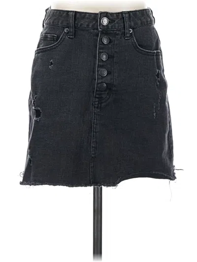 Pre-owned Aéropostale Denim Skirt In Black