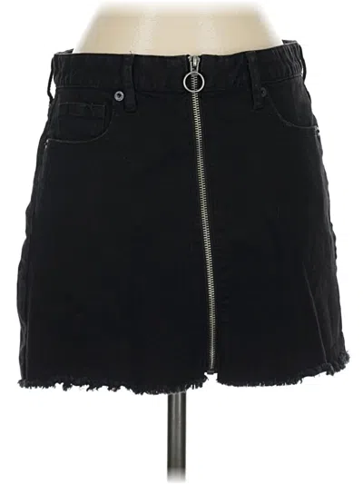Pre-owned Aéropostale Denim Skirt In Black