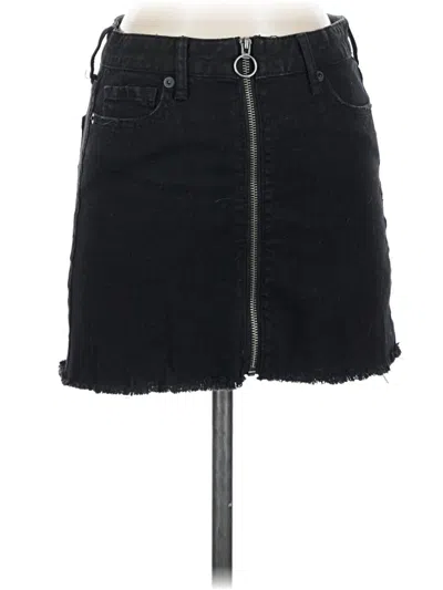 Pre-owned Aéropostale Denim Skirt In Black
