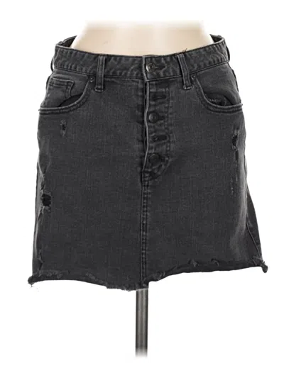 Pre-owned Aéropostale Denim Skirt In Gray