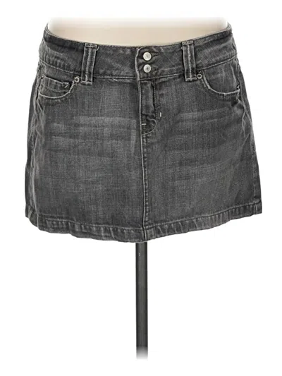 Pre-owned Aéropostale Denim Skirt In Gray
