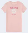 Aéropostale Dotted Rose Graphic Tee In Pink