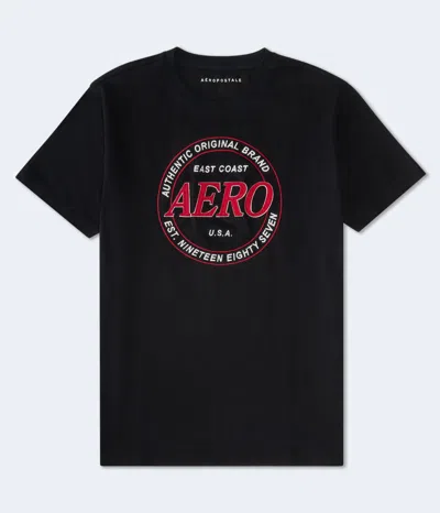 Aéropostale East Coast Appliqué Graphic Tee In Black