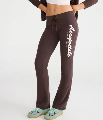 Aéropostale East Coast Fit & Flare Sweatpants In Brown