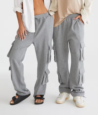 Aéropostale Essentials Cargo Sweatpants In Grey