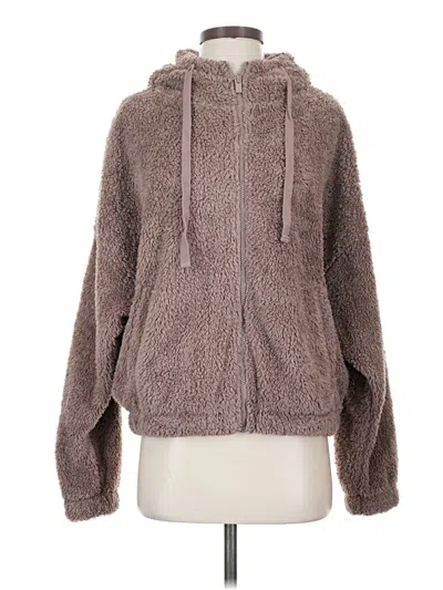 Pre-owned Aéropostale Faux Fur Jacket In Brown
