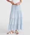 Aéropostale Floral Tiered Maxi Skirt In Multi
