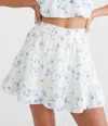 Aéropostale Floral Zigzag Lace Tiered Mini Skort In White