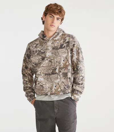 Aéropostale Forest Camo Boxy Pullover Hoodie In Brown
