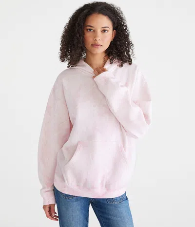 Aéropostale Forest Camo Oversized Pullover Hoodie In Pink