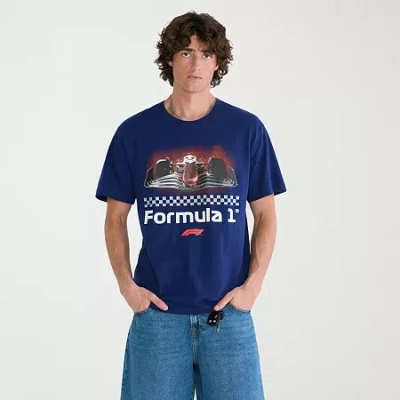 Aéropostale Formula 1 Mens Crew Neck Short Sleeve Classic Fit Graphic T-shirt In Blue