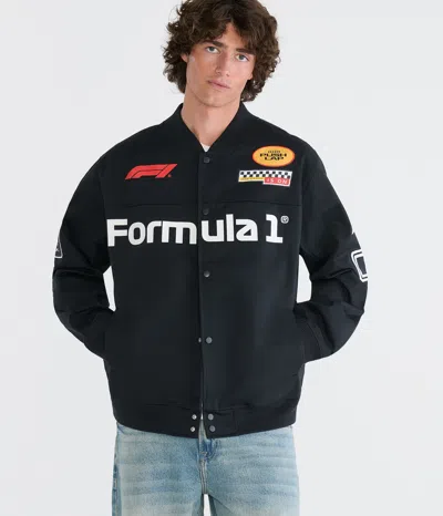 Aéropostale Formula 1 Racing Bomber Jacket In Black